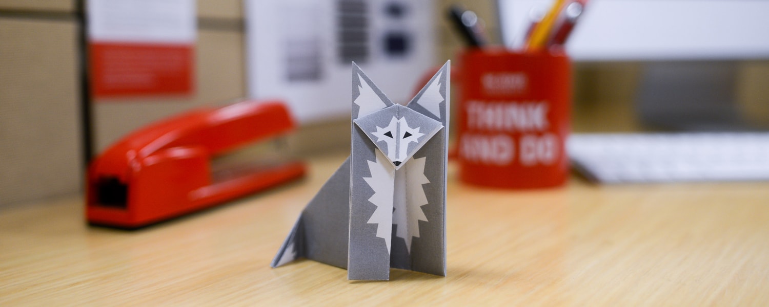 origami wolf