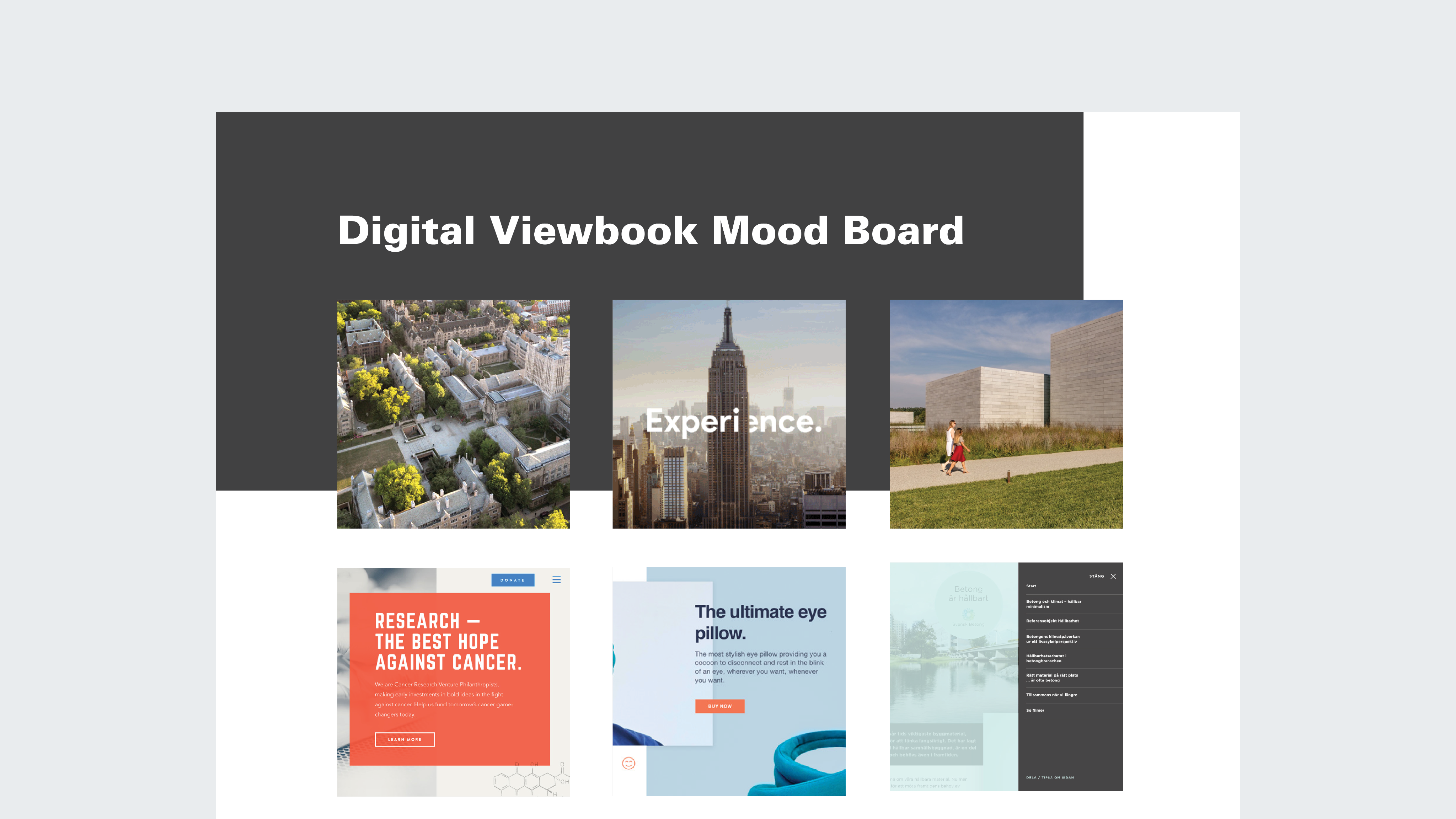viewbook moodboard